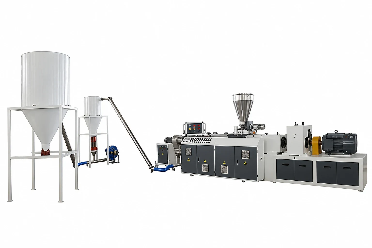 PVC conical twin-screw pelletizing line